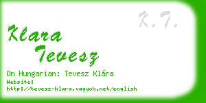 klara tevesz business card