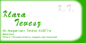 klara tevesz business card